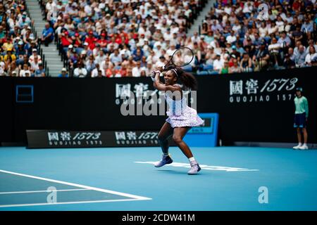 Serena Williams während der Australian Open 2020 Stockfoto