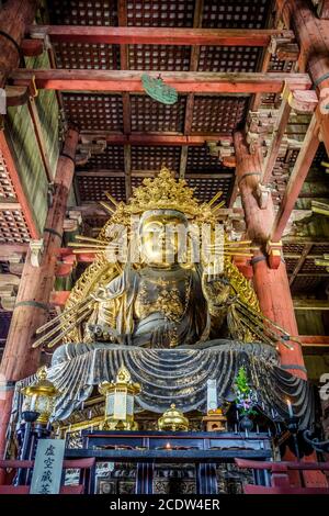 Vairocana buddha in Daibutsu-den Todai-JI Tempel, Nara, Japan Stockfoto
