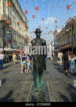 Moskau, Russland - 9. September. 2018. Denkmal des Komponisten Sergei Prokofjew in der Kamergersky Lane Stockfoto