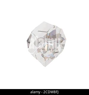Erstaunlich bunte Diamant Quarz Regenbogen Flamme Blau Aqua Aura Kristall Cluster Nahaufnahme Makro isoliert auf weißem Hintergrund. Abstrakt Stockfoto