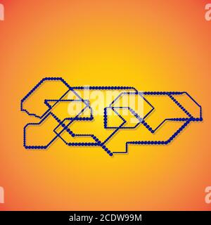 Mechanische Schemen, technische Zeichnung mit geometrischen Teilen Mechanismus. Futuristisches Industrieprojekt kann im Webdesign verwendet werden Stockfoto