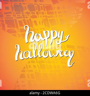 Happy Halloween Schriftzug Grußkarte Design-Darstellung Stockfoto