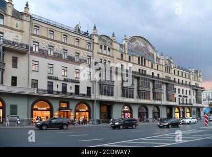 Moskau, Russland - September 22. 2018. Theaterpassage und Hotel Metropol Stockfoto