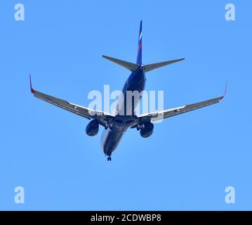 Sheremetyevo, Russland - 16. Mai. 2018. Boeing 737 der Fluggesellschaft Aeroflot Stockfoto