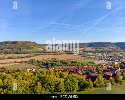 Jena Thüringen mit der Ansicht von zwätzen Stockfoto