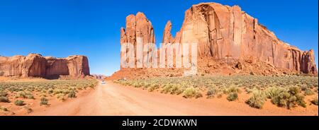 Landschaft der alten Gesteinen. Monument Valley, Arizona. Stockfoto