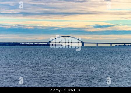 Brücke auf die Insel Fehmarn in der Ostsee Stockfoto