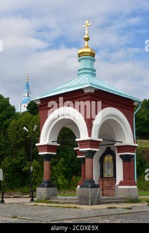 St. Nikolaus Kapelle auf der Insel Valaam, Karelien, Russland Stockfoto