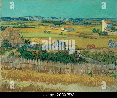 Holland Amsterdam - Van Gogh Museum - Die Ernte 1888 Stockfoto