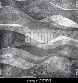 Aquarell Transparent Welle Grunge monochromen schwarzen Hintergrund. Aquarell handbemalte Wellen Illustration. Banner Rahmen Hintergrund Splash desi Stockfoto