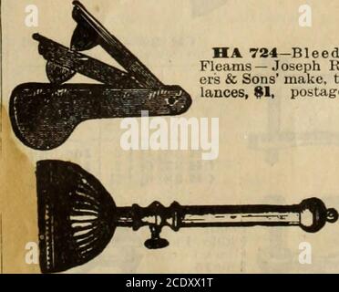 . Stanley Mills & Co. ... Katalog-Nr. 045. HA 744 - Japanned Horse Singer, mit regulat-ing Hahn, Reservoir im Griff, und ein Kamm Closeto den Docht 8l.OO ; Porto 20c. Stockfoto