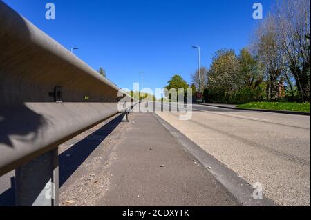 East Lancs Road, A580, während der Sperre Stockfoto