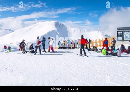 Saalbach-Hinterglemm, Skipiste Österreich Stockfoto