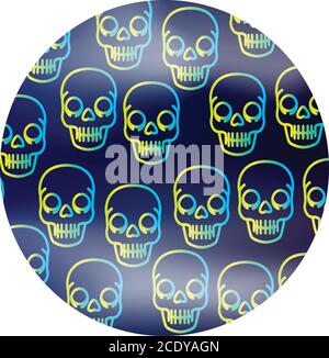 Schädel Ornamentales Muster Stock Vektor