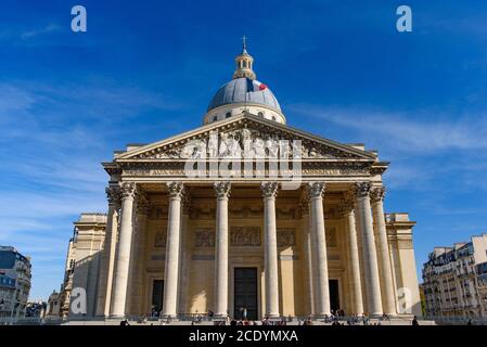 Pantheon, ein Denkmal im Quartier Latin in Paris, Frankreich Stockfoto