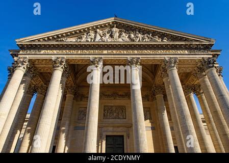 Pantheon, ein Denkmal im Quartier Latin in Paris, Frankreich Stockfoto