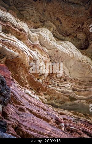 Westaustralien – geologische Gesteinsschicht aus historischen und vulkanischen Unfall Stockfoto