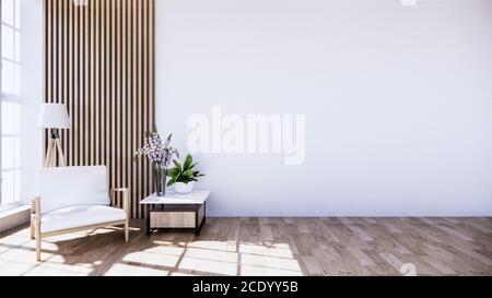 Ein kleines Sofa in der , mit Licht aus dem Fenster.3D-Rendering Stockfoto