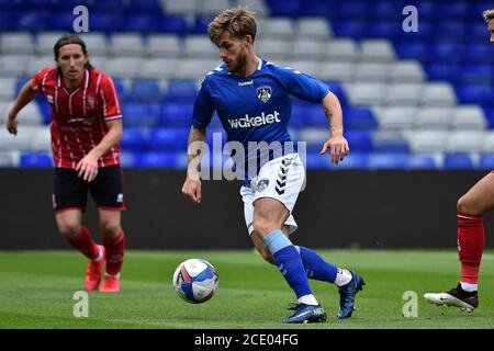 OLDHAM, ENGLAND. SAMSTAG 29 AUGUST 2020 Oldham Athletic's Conor McAleny während der Pre-Season Freundschaftsspiel zwischen Oldham Athletic und Lincoln City im Boundary Park, Oldham. (Kredit: Eddie Garvey, Mi News) Kredit: MI Nachrichten & Sport /Alamy Live Nachrichten Stockfoto