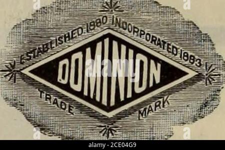 . Hardware Merchandising Januar-Juni 1898 . ApXlaj^AJX bvw^ AIAA^ka; AX4 CK Cou-k*V *^ ^ &gt;^r*^r ^ cy^ **+%, Es ist wirtschaftlich und langlebig. Hält den Eimer sicher und sicher. Leicht eingeführt, verletzt den Baum nicht und sichert den vollen SAP-Fluss. Verhindert Leckagen und Abfall. Ordentlich verpackt in Kartons zu je 100 Stück. Die Thos. Davidson Mfg. Co., Limited MONTREAL 1898 Qualität viel schwerer als früher. 26 HARDWARE UND METALL DIE... Dominion Wire Manufacturing Company, Limited. Hersteller von. MONTREAL... Eisen, Stahl, Messing und Kupfer. . TORONTO. DRAHTNAGEL UND HOLZ SCREWSBRIGHT Stockfoto