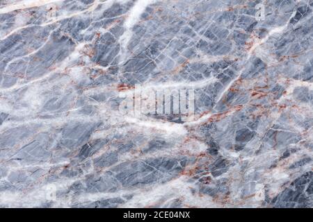 Natürlicher schöner grauer Marmorhintergrund für Ihre stilvolle Innenansicht. Hochwertige Textur. Stockfoto