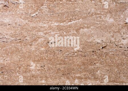 Einzigartige natürliche Travertin Hintergrund in schönen braunen Ton. Stockfoto