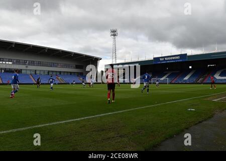 OLDHAM, ENGLAND. SAMSTAG, 29. AUGUST 2020 Spielaction während des Pre-Season Freundschaftsspiel zwischen Oldham Athletic und Lincoln City im Boundary Park, Oldham. (Kredit: Eddie Garvey, Mi News) Kredit: MI Nachrichten & Sport /Alamy Live Nachrichten Stockfoto