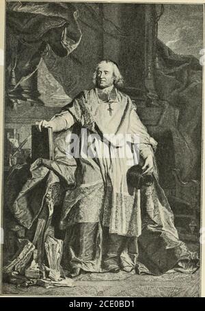 . Le poinct de France et les Centers Dentelliers au XVIIe et au XVIIIe siècles; ouvrage orné de quarante-trois illustrations . Bas de laube de Bossuet, agrandissement daprès le Portrait de IL Rigaud. De lincomparable joyau de son écrin industriel. En 1665,comme aujourdhui le Point de Venise, cétait la dentelleelle-même : « Rien négale, dit Seguin, la somptueuse et suaveélégance de ces hauts-reliefs édifiés par laiguille; sculpturpatiemment livoire pour en rechercher les effets et endonner la copie serait un effort inutile. La main du plushabile artiste nen reproduirait que la froide Nachahmung; Stockfoto