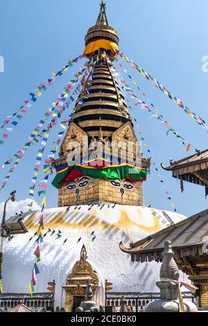 Der Swayambhu Maha Chaitya Stupa Stockfoto