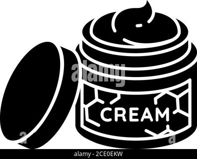 Honig Hautpflege schwarze Glyphe Symbol Stock Vektor