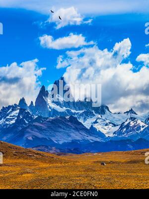 Der berühmte Kamm Mount Fitz Roy Stockfoto