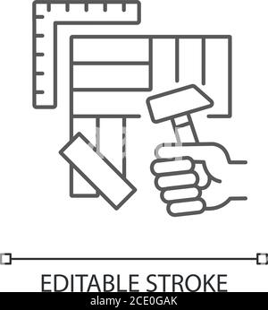 Lineares Symbol für Bodenbeläge Stock Vektor