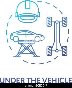 Unter Auto Hood Concept-Symbol Stock Vektor