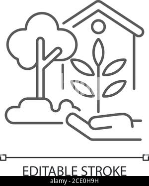 Garten Dekoration lineare Symbol Stock Vektor