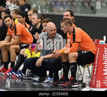 08/30/2020, Winterthur, Axa Arena, Handball Supercup Herren: Kadetten Schaffhausen - HSC Suhr Aarau, Eyjolfsson Adalsteinn (#Trainer, Kadetten Schaffhausen) Stockfoto