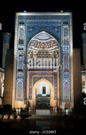 Das Mausoleum Gor Amir Maqbarasi in Samarkand, Usbekistan Stockfoto