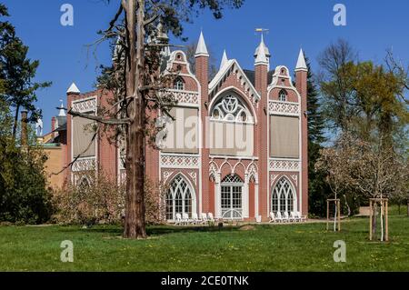 gotisches Haus in Wörlitz Stockfoto