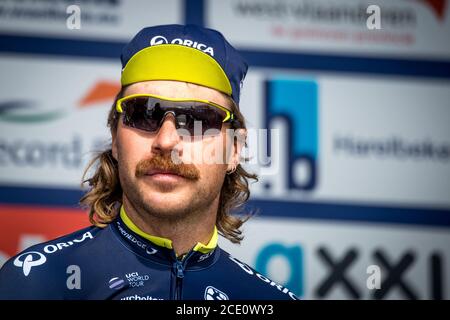 24/03/2017 E3 Harelbeke. Mitch Docker meldet sich an. Stockfoto