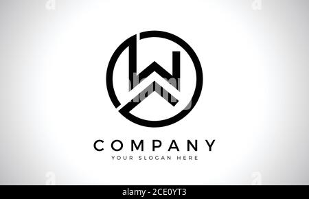 Anfangsbuchstabe W-Logo mit kreativer moderner Geschäftstyp-Vektor-Vorlage. Kreativer abstrakter Buchstabe W Logo Design Stock Vektor