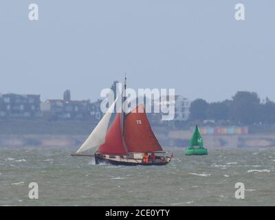 Sheerness, Kent, Großbritannien. August 2020. UK Wetter: Ein windiger Tag in Sheerness, Kent. Kredit: James Bell/Alamy Live Nachrichten Stockfoto