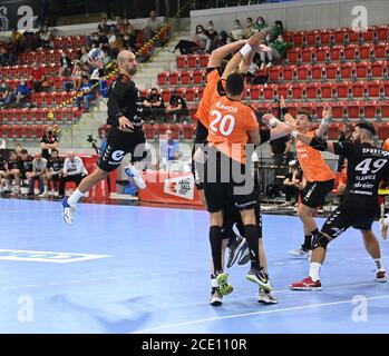 08/30/2020, Winterthur, Axa Arena, Handball Supercup Herren: Kadetten Schaffhausen - HSC Suhr Aarau, Ferraz Joao (# 9, HSC Suhr Aarau) Stockfoto