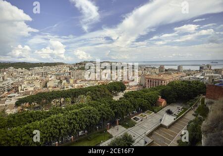 Der Bereich des Hafens der Stadt Cagliari Stockfoto