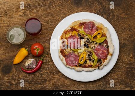 hausgemachte pizza Stockfoto