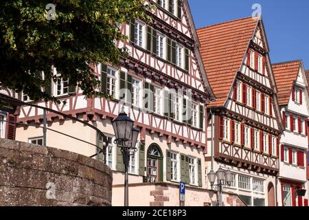 Typische Häuser in Calw Deutschland Stockfoto