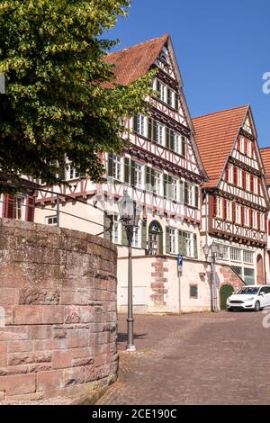 Typische Häuser in Calw Deutschland Stockfoto
