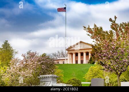 Arlington House auf dem Friedhof, das Robert E. Lee Memorial in der Nähe von Washington DC Stockfoto