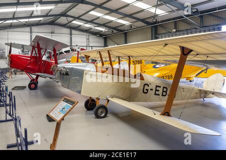 1924 Hawker Cycnet Aircraft (Replik) in Suttleworth Collection, Suttleworth Estate, Old Warden, Bedfordshire, England, Vereinigtes Königreich Stockfoto