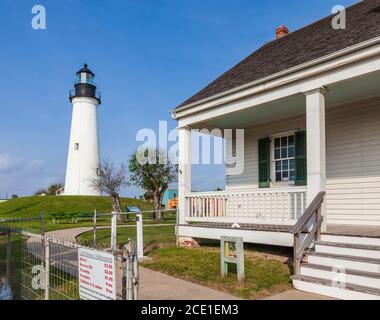 Port (Point) Isabel Leuchtturm und Texas State historische Stätte in Port Isabel, Texas. Stockfoto