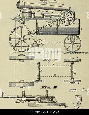 . Digest of United States Automobilpatents from 1789 to July 1, 1899, including all Patents officially classed as traction-Engines for the same period. Chronologisch geordnet ... zusammen mit Patentlisten in den Klassen der tragbaren Motoren, Traktionsräder, elektrische Lokomotiven und elektrische Eisenbahn-Batteriesysteme ... . Stockfoto