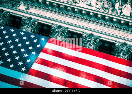 Wall Street New York Börse Eingang Stockfoto